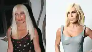 Donatella Versace früher vs. heute