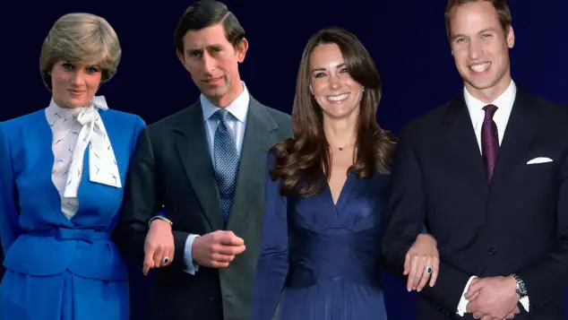 Lady Diana, Prinz Charles, Herzogin Kate und Prinz William