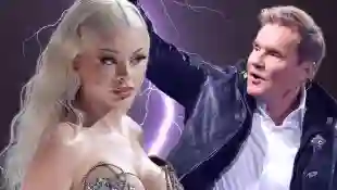 ﻿Katja Krasavice und Dieter Bohlen im DSDS-Finale