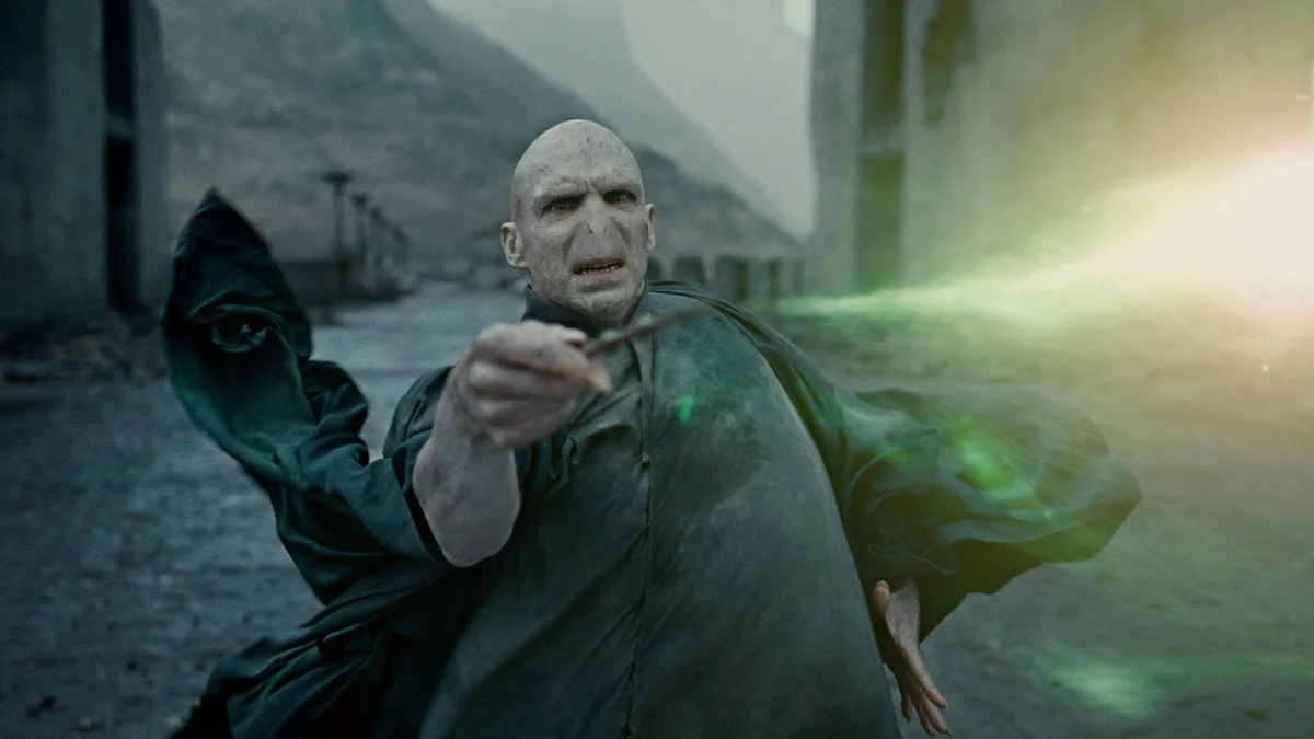 RALPH FIENNES as Lord Voldemort in Warner Bros Pictures fantasy adventure HARRY POTTER AND THE DEA