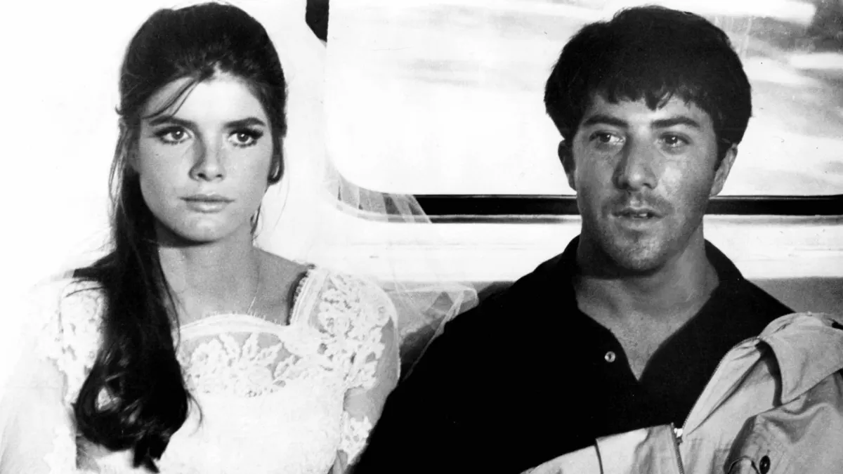 Katharine Ross an der Seite von Dustin Hoffman in „Die Reifeprüfung"