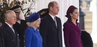 Britische Royals König Charles Königsgemahlin Camilla Prinz William Herzogin Kate