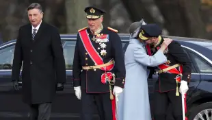 Borut Pahor, König Harald, Königin Sonja und Prinz Haakon