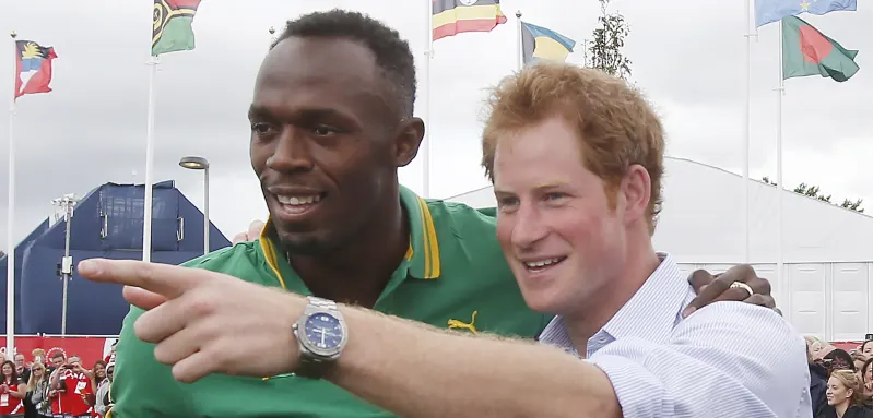 Usain Bolt und Prinz Harry