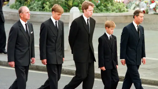 Prinz Philip, Prinz William, Earl Spencer, Prinz Harry und Prinz Charles