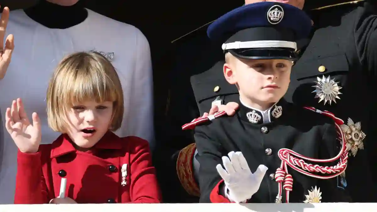 Prinz Jacques Prinzessin Gabriella am monegassischen Nationalfeiertag