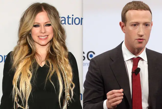 Avril Lavigne und Mark Zuckerberg