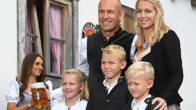 Arjen Robben und seine Familie