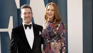 Jon Hamm and Anna Osceola together at an Oscars 2022 event