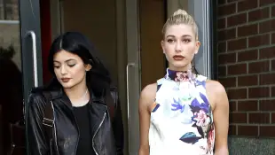 Kylie Jenner and Hailey Bieber in New York in 2014