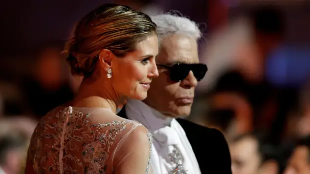 Heidi Klum und Karl Lagerfeld