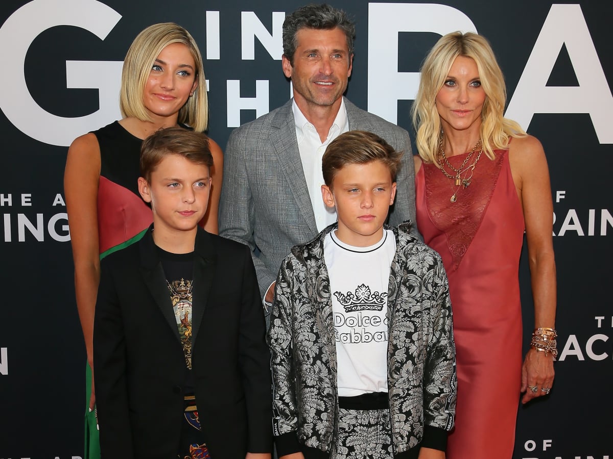 Stylische Familie Patrick Dempsey Mit Seiner Frau Und Den Kids Auf Filmpremiere