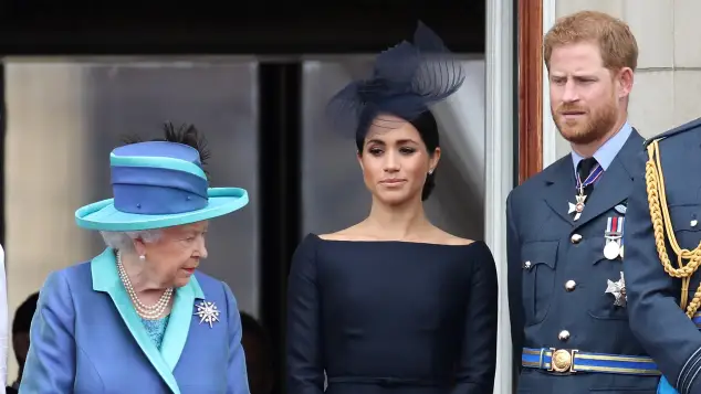 Königin Elisabeth, Herzogin Meghan und Prinz Harry