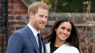 Prince Harry and Duchess Megan on the day the engagement was announced on November 27, 2017