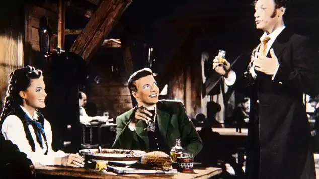 Romy Schneider, Karlheinz Böhm und Josef Meinrad
