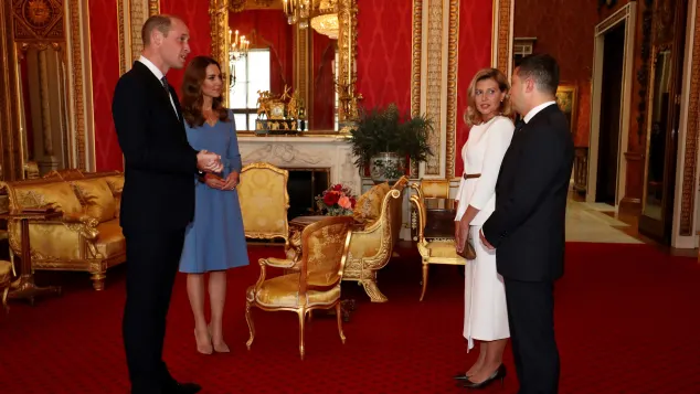 Herzogin Kate, Prinz William, Wolodymyr Selenskyj und Olena Selenska