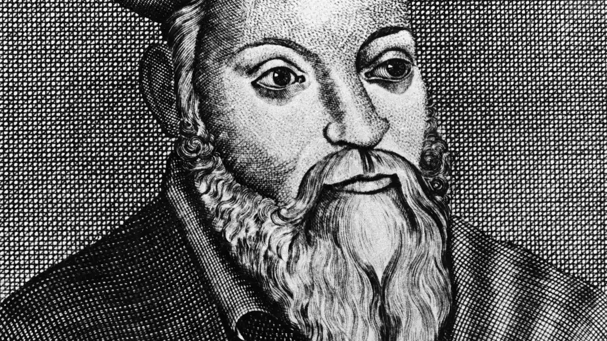 Michel Nostradamus 1503 1556 French physician and astrologer 17th century copperplate engraving W