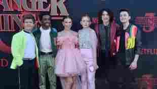 Der Cast von „Stranger Things“ mit Gaten Matarazzo, Caleb McLaughlin, Millie Bobby Brown, Sadie Sink, Finn Wolfhard und Noah Schnapp am 28. Juni 2019