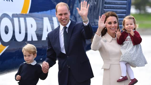 Prinz George, Prinz William, Herzogin Kate und Prinzessin Charlotte