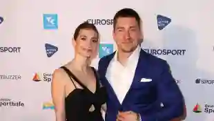 Philipp Boy und Vivien Patzig beim Deutschen Sportjournalistenpreis im März 2019