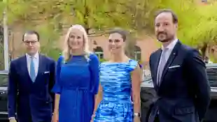 02-05-2022 Sweden Prince Haakon and Princess Victoria and Princess Mette Marit and Prince Daniel arriving at Norra Lati