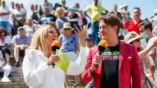 Andrea Kiewel und Matze Knop moderierten gemeinsam die 600. Folge des „ZDF-Fernsehgarten“ am 12. Juni 2022