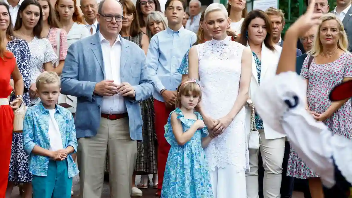 Fürst Albert II., Fürstin Charlene,  Prinz Jacques, und Prinzessin Gabriella von Monaco