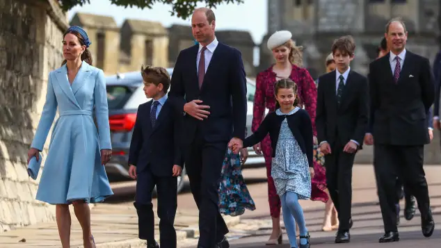 Die britischen Royals: Herzogin Kate, Prinz George, Prinz William, Prinzessin Charlotte