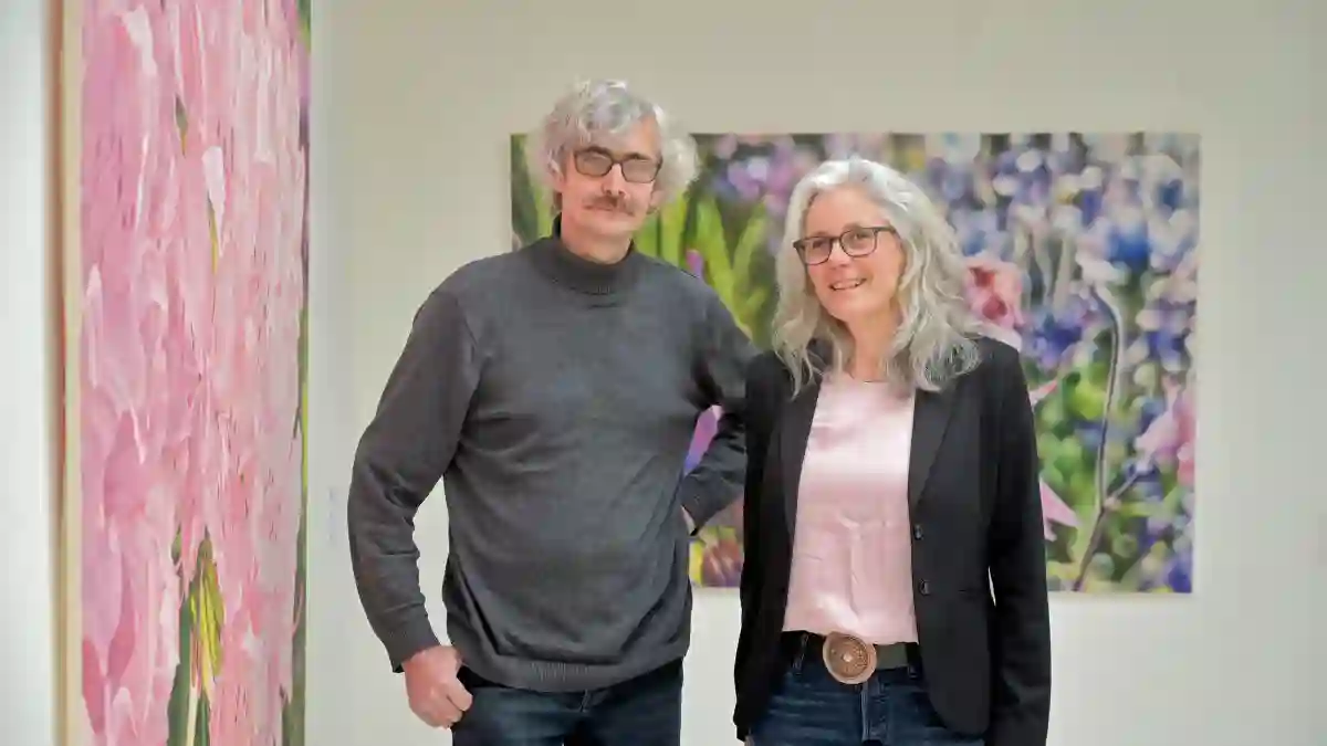 Ralf Dammasch und Nicole Peters bei einer Ausstellung 2023