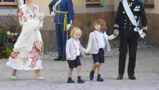 Prinzessin Sofia, Prinz Julia, Prinz Carl Philip, Prinz Alexander und Prinz Gabriel bei der Taufe von Prinz Julian am 14. August 2021