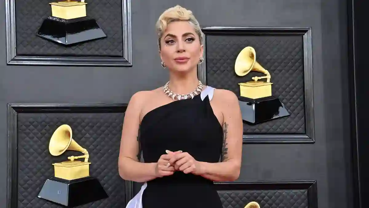 Lady Gaga arrives for the 64th annual Grammy Awards at the MGM Grand Garden Arena in Las Vegas, Nevada on Sunday, April