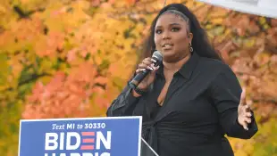 Lizzo tritt bei einer Wahlkampfveranstaltung für die demokratischen Präsidentschaftskandidaten Joe Biden und Kamala Harris auf