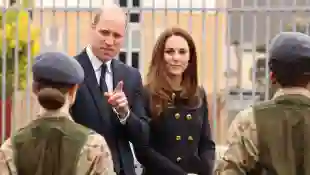 Prinz William und Herzogin Kate bei ihrem Besuch von Kadetten der Royal Air Force in London am 21. April 2021