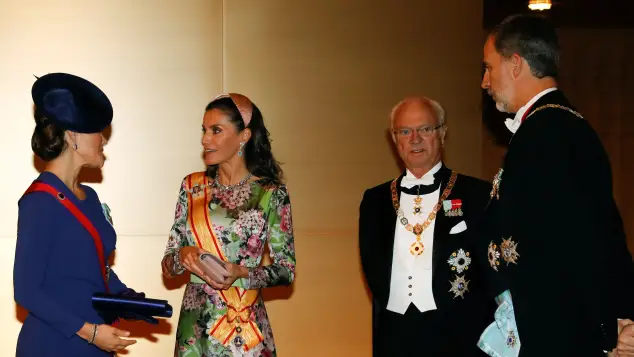 Prinzessin Victoria, Königin Letizia, König Carl Gustaf und König Felipe 