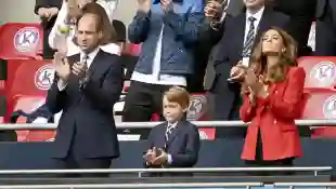 Prinz William, Prinz George und Herzogin Kate beim EM-Spiel zwischen England und Deutschland am 29. Juni 2021 im Wembley-Stadion in London