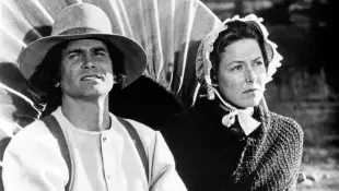 Michael Landon und Karen Grassle spielten gemeinsam in „Unsere kleine Farm“