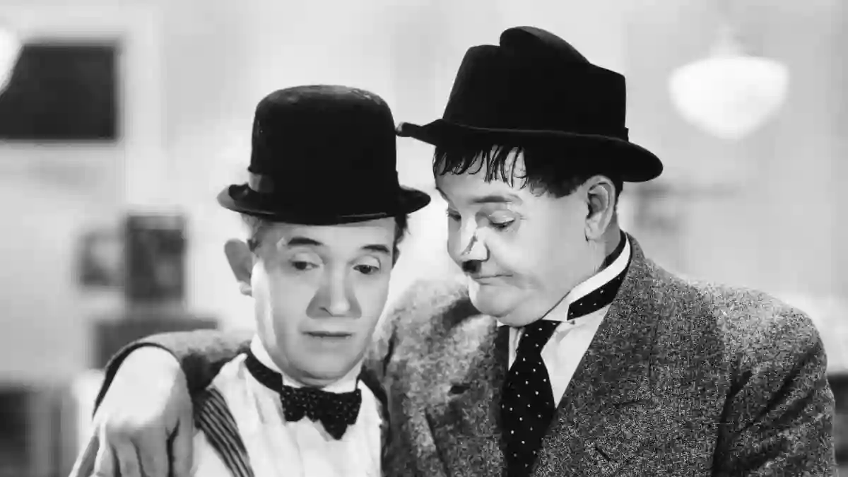 Stan Laurel und Oliver Hardy bekannt als „Dick und Doof“