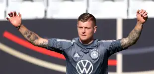 Toni Kroos beim Training mit der deutschen Nationalmannschaft im Tivoli Stadion in Innsbruck am 1. Juni 2021