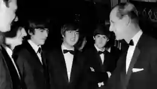 Prinz Philip und The Beatles bei den Carl Alan Awards am 24. März 1964
