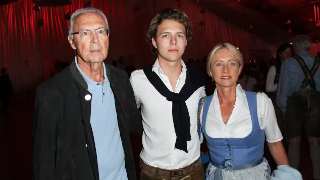 Franz Beckenbauer, Frau Heidi und Sohn Joel