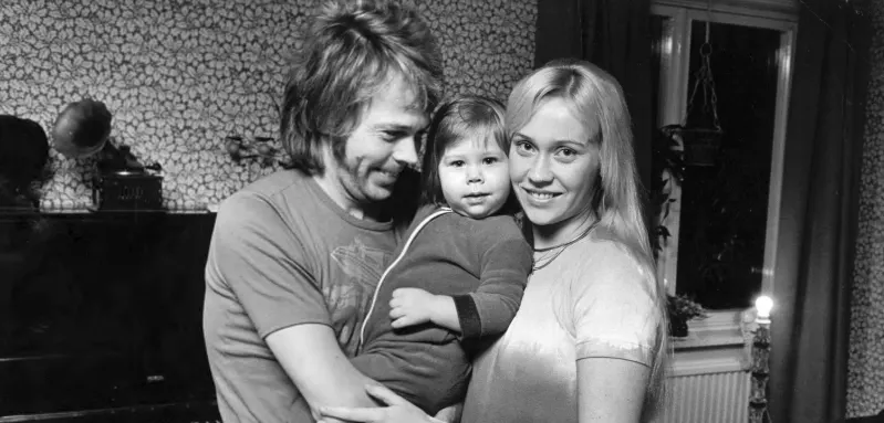 agnetha fältskog und björn ulvaeus mit kind