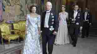 Königin Silvia, König Carl Gustaf, Prinzessin Victoria, Prinz Daniel schwedisches Königshaus Royals Schwedendinner