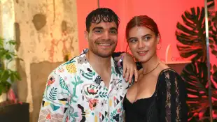 Stefano Zarrella and Romina Palm arm in arm at an event by Jana Ina Zarrella
