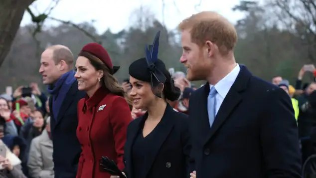 Prinz William und Herzogin Kate mit Herzogin Meghan und Prinz Harry