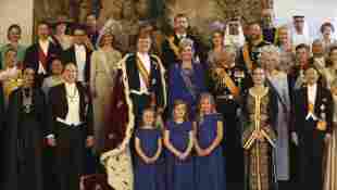 Die Mitglieder der europäischen Königshäuser bei der Amtseinführung von König Willem-Alexander in Amsterdam am 30. April 2013