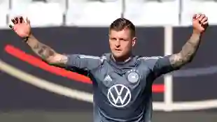 Toni Kroos beim Training mit der deutschen Nationalmannschaft im Tivoli Stadion in Innsbruck am 1. Juni 2021