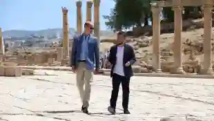 Prinz William besuchte mit Kronprinz Hussein die archäologische Ausgrabungsstätte in Gerasa