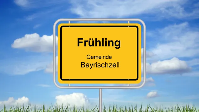 „Frühling“- Drehort Ortsschild