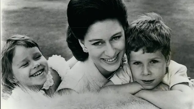 Prinzessin Margaret mit ihren Kindern Sarah und David