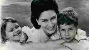 Prinzessin Margaret mit ihren Kindern Sarah und David